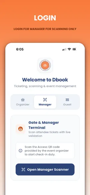 Dbook Event management screenshot 2
