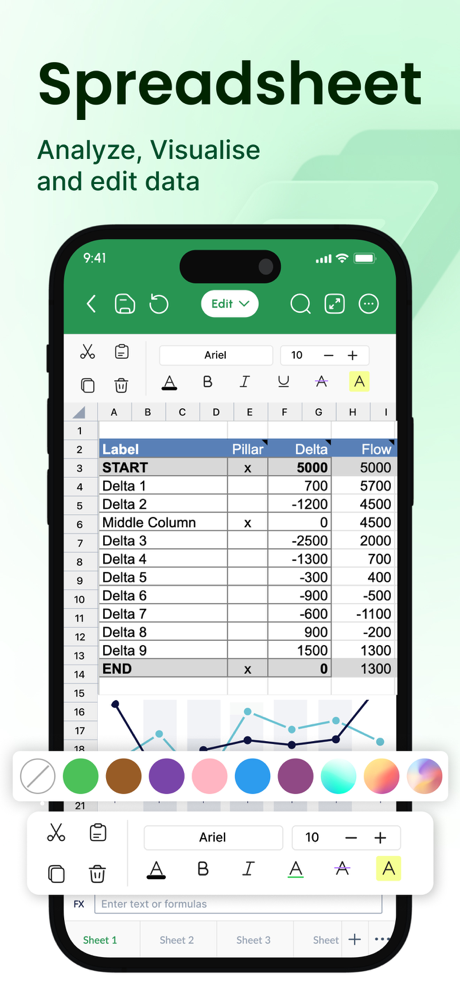 Spreadsheet: Edit XLSX Sheets screenshot 1