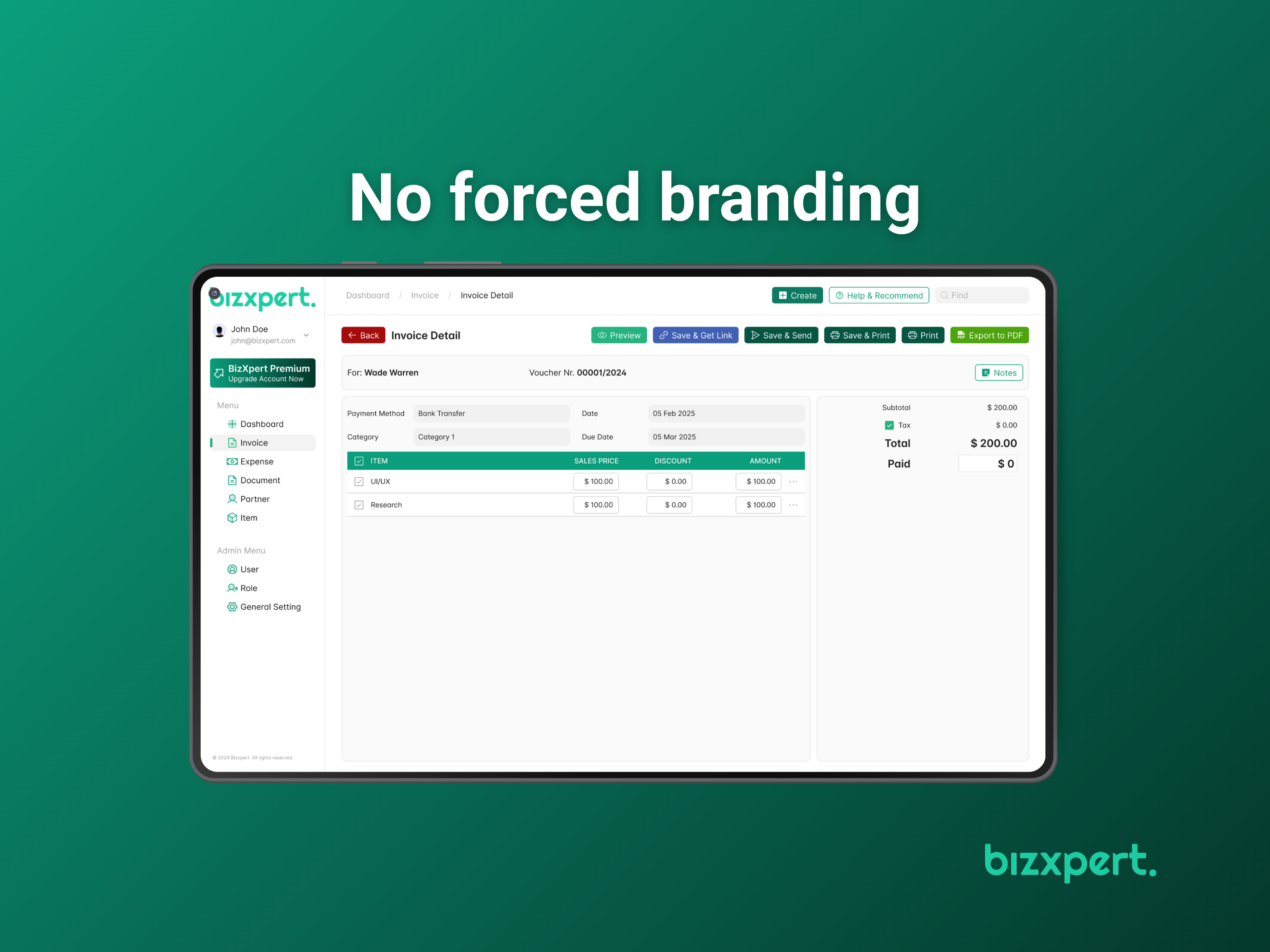 BizXpert - Easy invoicing