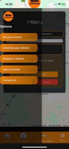 Afroride screenshot