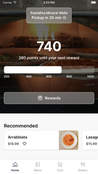 Pastafina To Go iPhone screenshot 1 - Food & Drink app