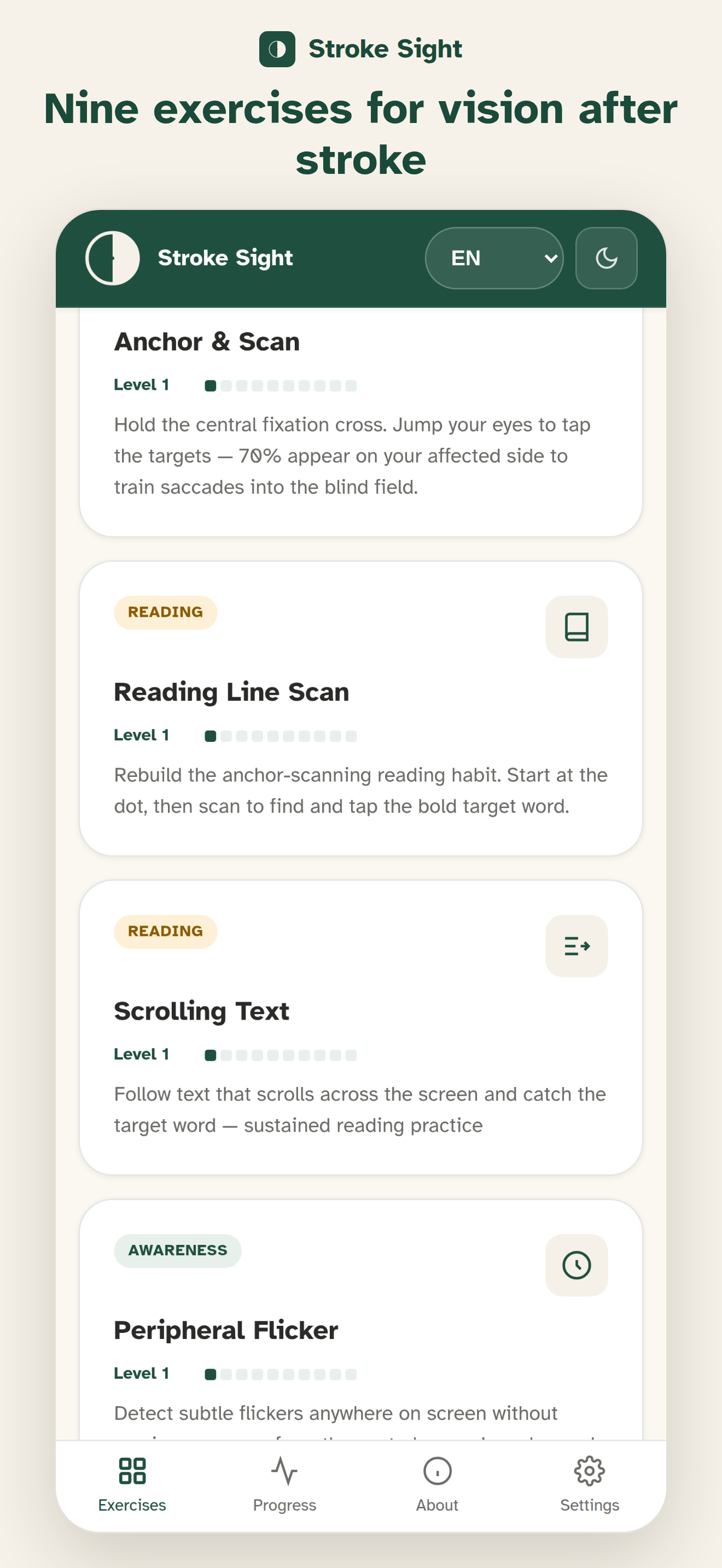 Stroke Sight – Vision Trainer