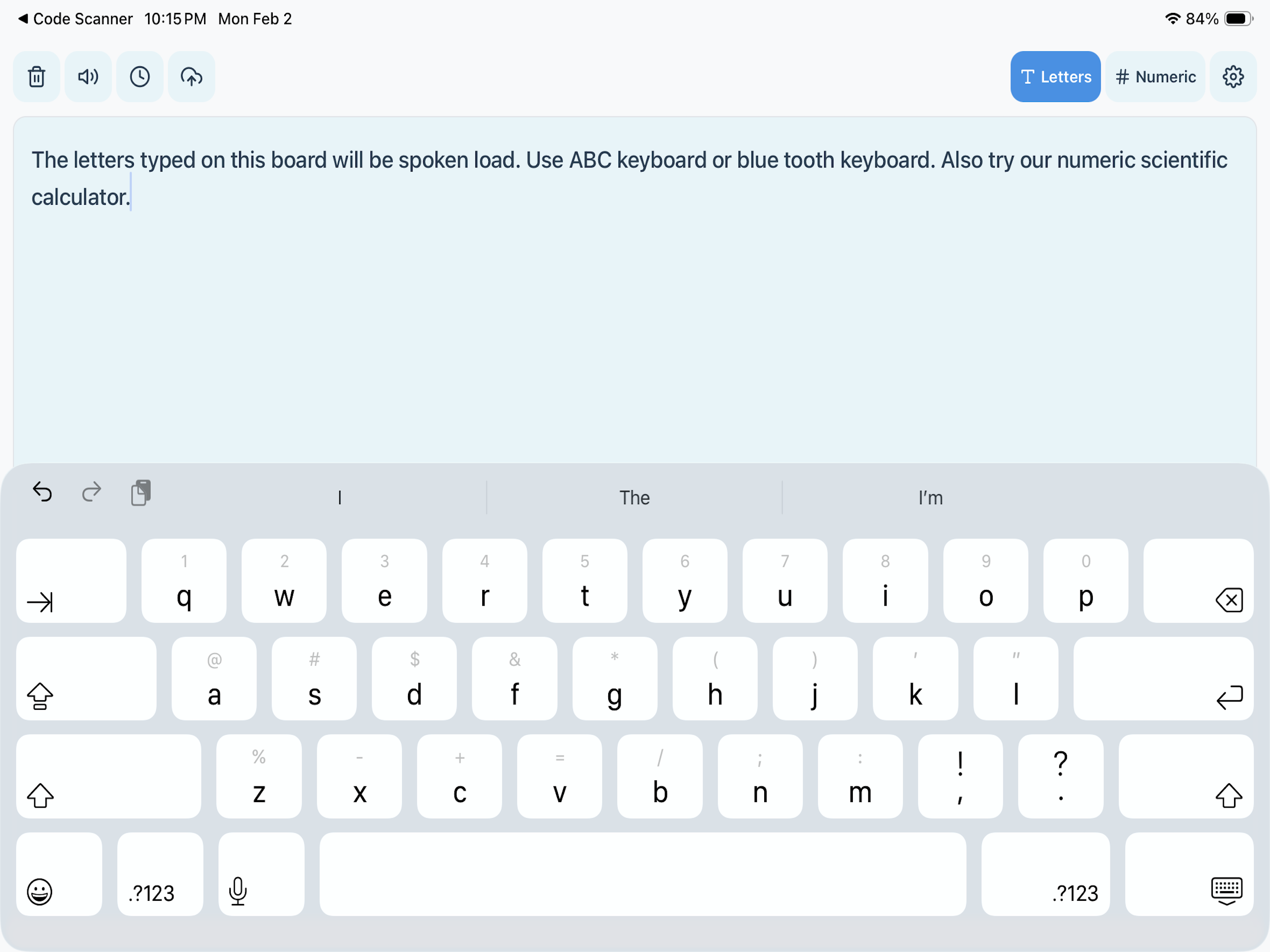 Letterboard SpellerBuddy screenshot 3
