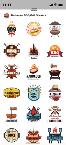 Barbeque BBQ Grill Stickers screenshot