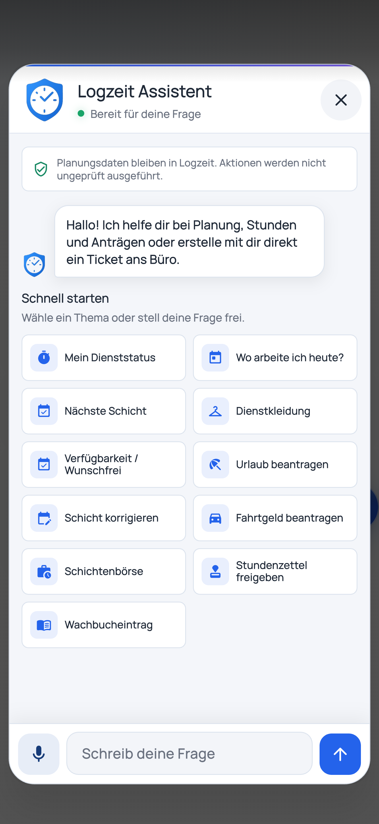 Logzeit screenshot 3