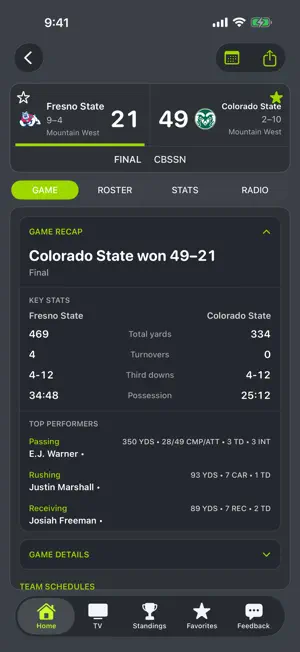 Colorado State Football App screenshot 3