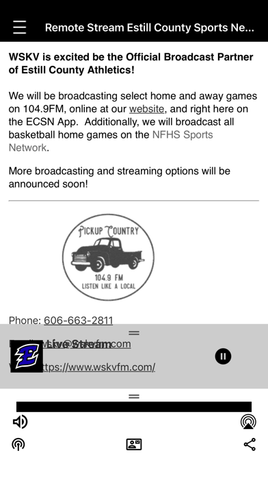 Estill County Sports Network Screenshot