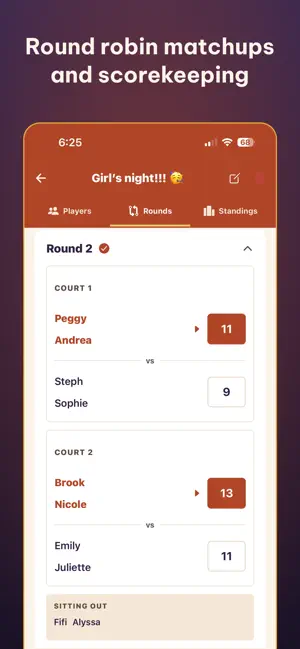 Pickleball Round Robin Mixer screenshot 1