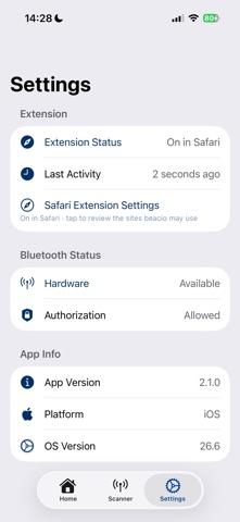 beacio iPhone screenshot