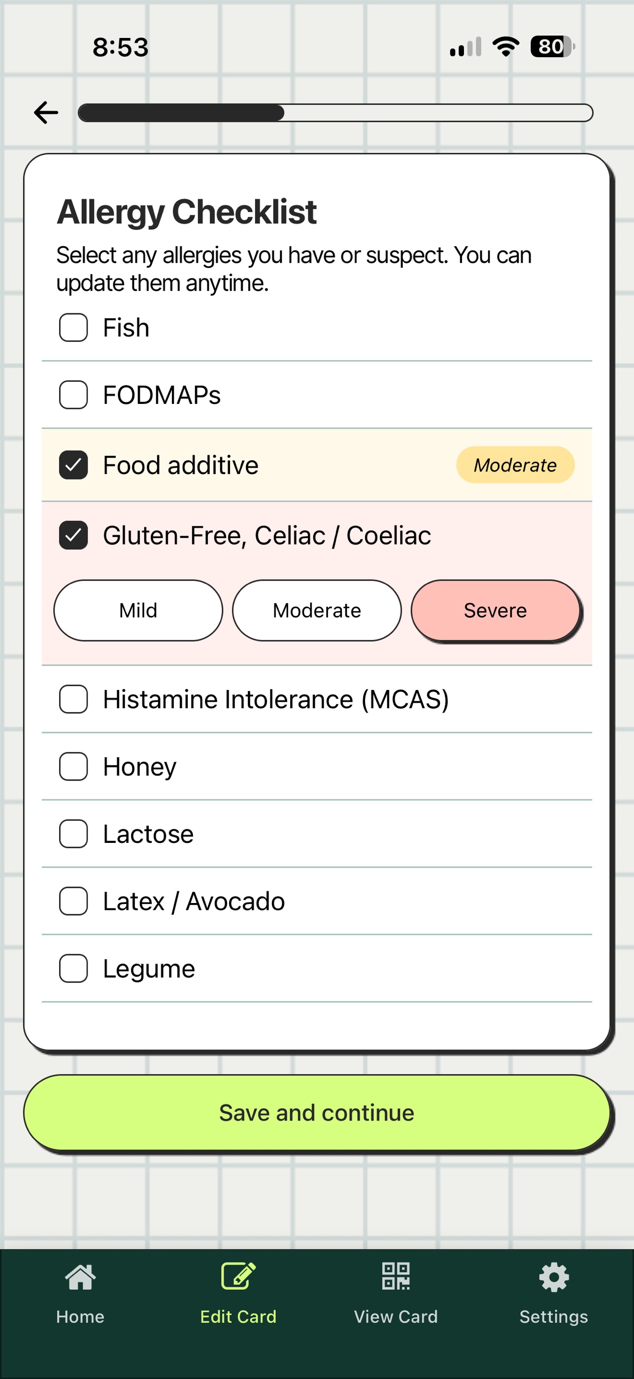 Screenshot 2 of The Food Allergy App