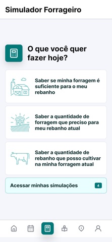 Calculadora Forrageiras iPhone screenshot