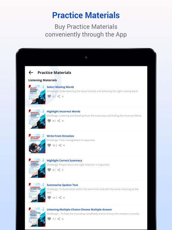 PTE Tutorials - Exam Practice iPad screenshot 4 - Education app