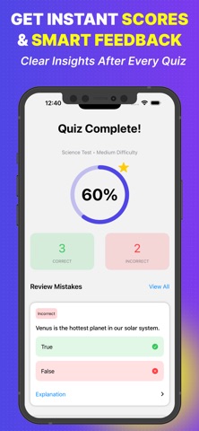 Quizentra iPhone screenshot