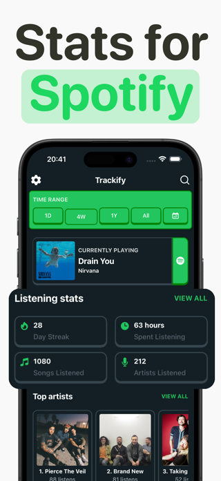 Trackify for Spotify Stats Screenshot 1 of 5
