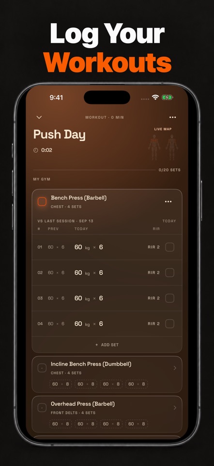 Lifto: Gym Workout Tracker Log screenshot 4