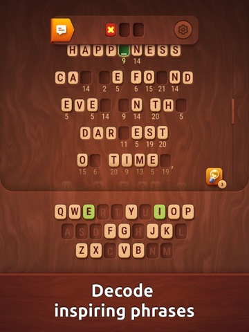Colorwood Words - Cryptogram iPad screenshot