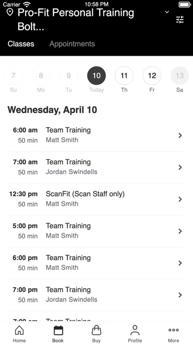 Pro-Fit Personal Training Screenshot
