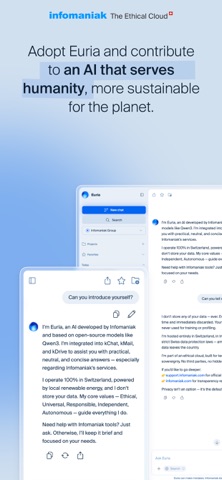 Infomaniak Euria screenshot