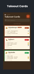 Takeout Cards screenshot