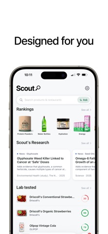 Scout - Health Analysis iPhone screenshot