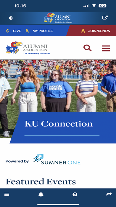 KU Alumni Screenshot