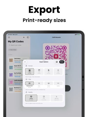 QR Code Generator by Qrysta iPad screenshot