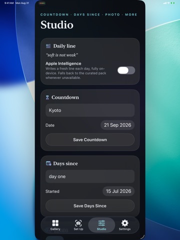 Clearwing: Transparent Widgets iPad screenshot
