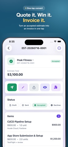Invoices — Create & Send Screenshot 8 of 10