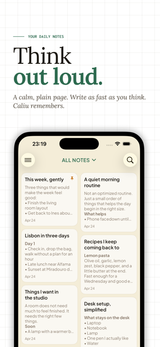 Caliu - A notes app Screenshot 2 of 7