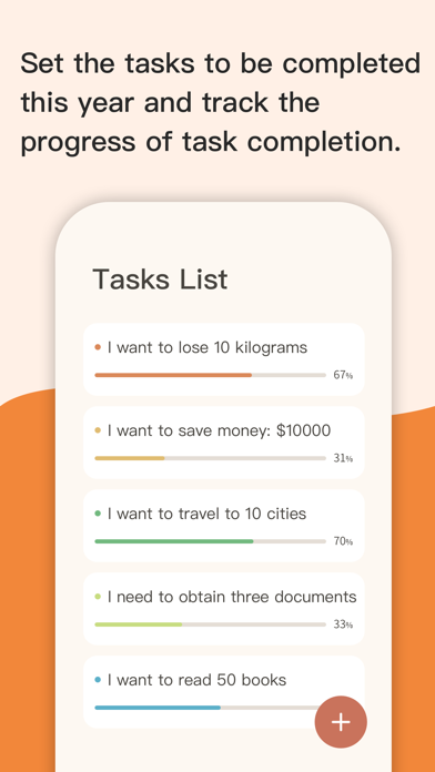 Screenshot #2 pour OrangeGoals - Set Yearly Goals