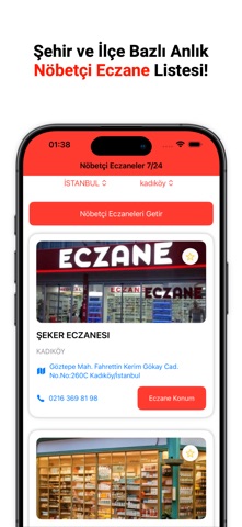 Nöbetçi Eczane Türkiye 7/24 iPhone screenshot