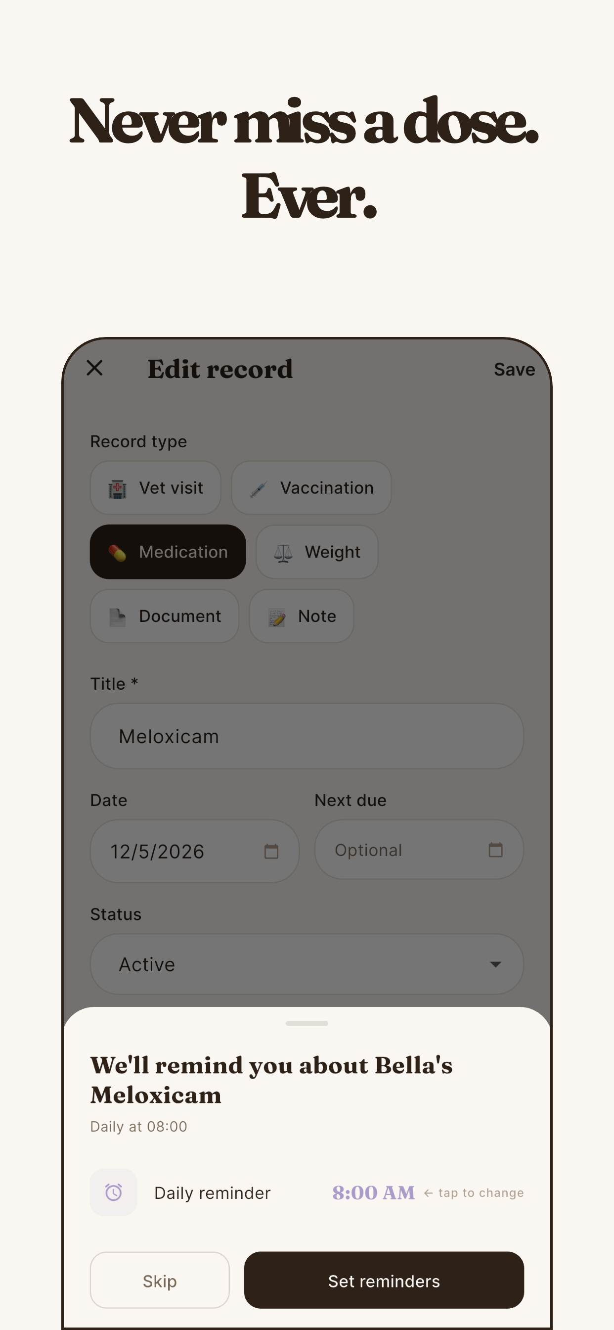 Mochii: Pet Health & Records