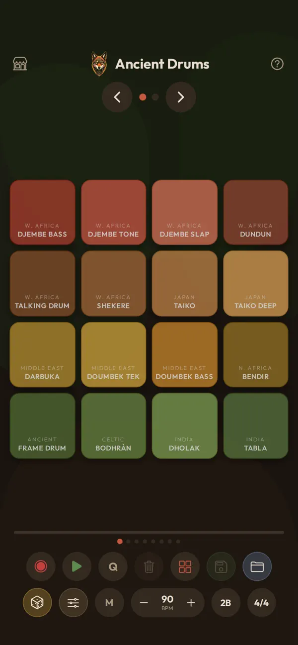 #1. Ancient Drums (iOS) Av: Coyote Song Productions LLC