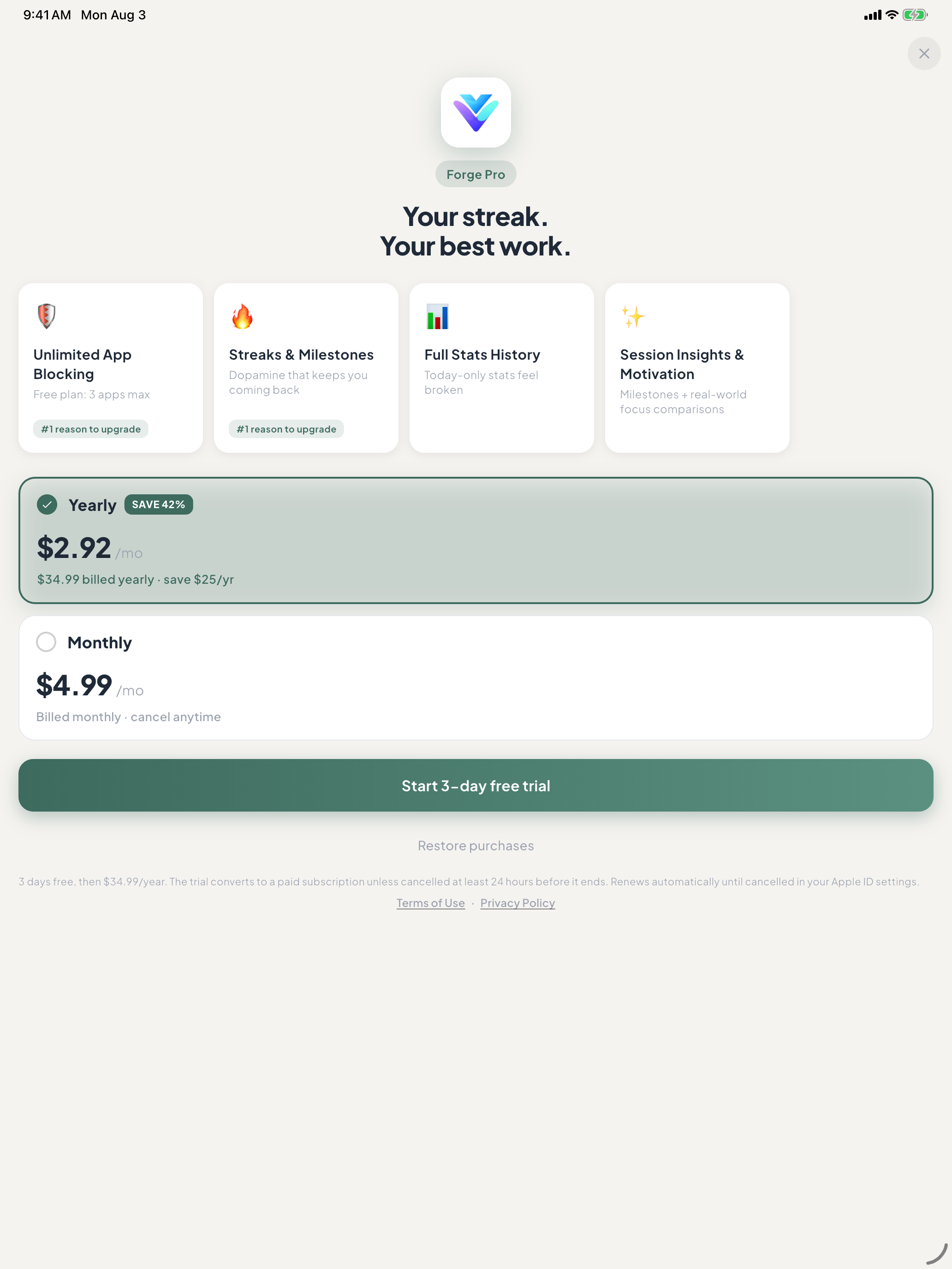 Forge - Focus & Blocking screenshot 6