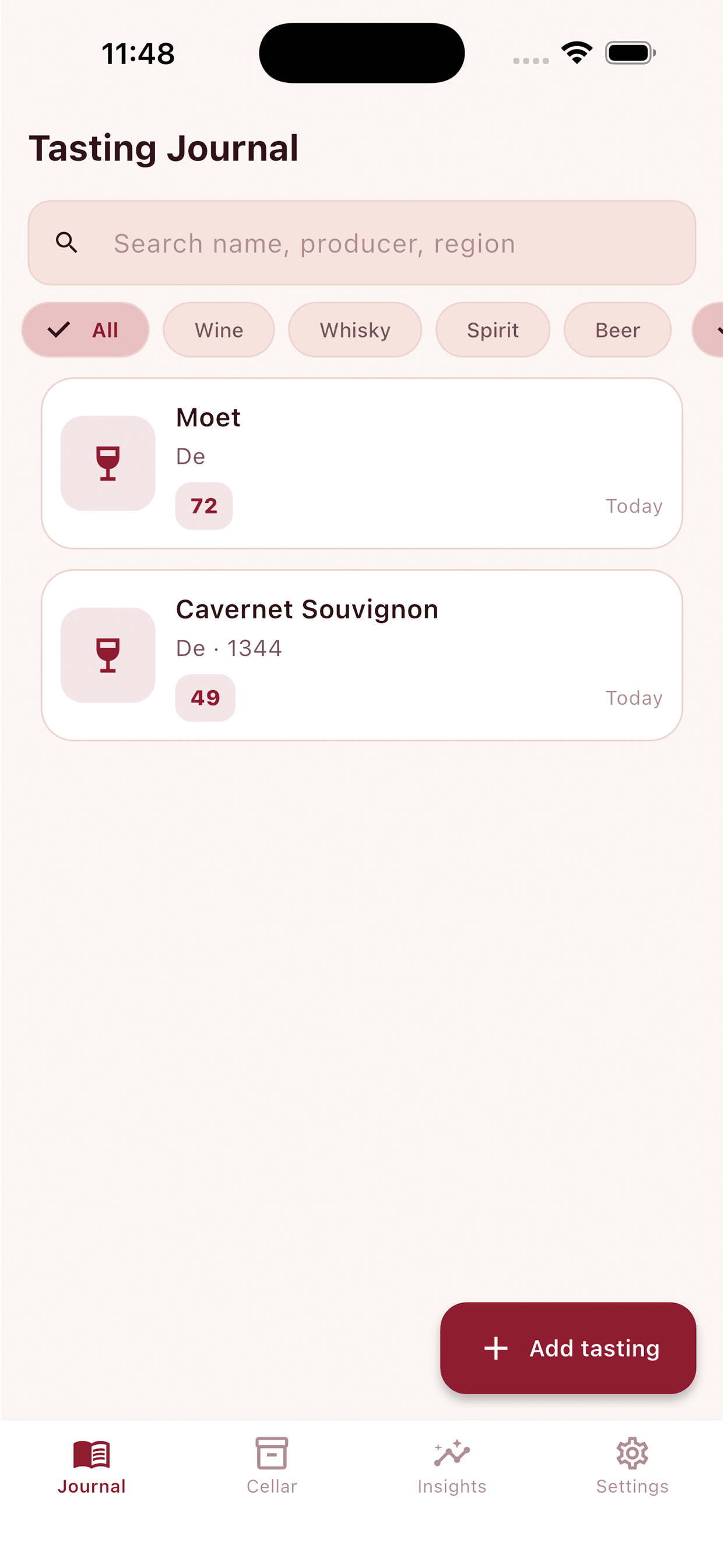 CellarNotes: Wine & Whisky