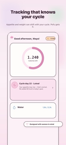 Pofu: Women's Calorie Counter iPhone screenshot