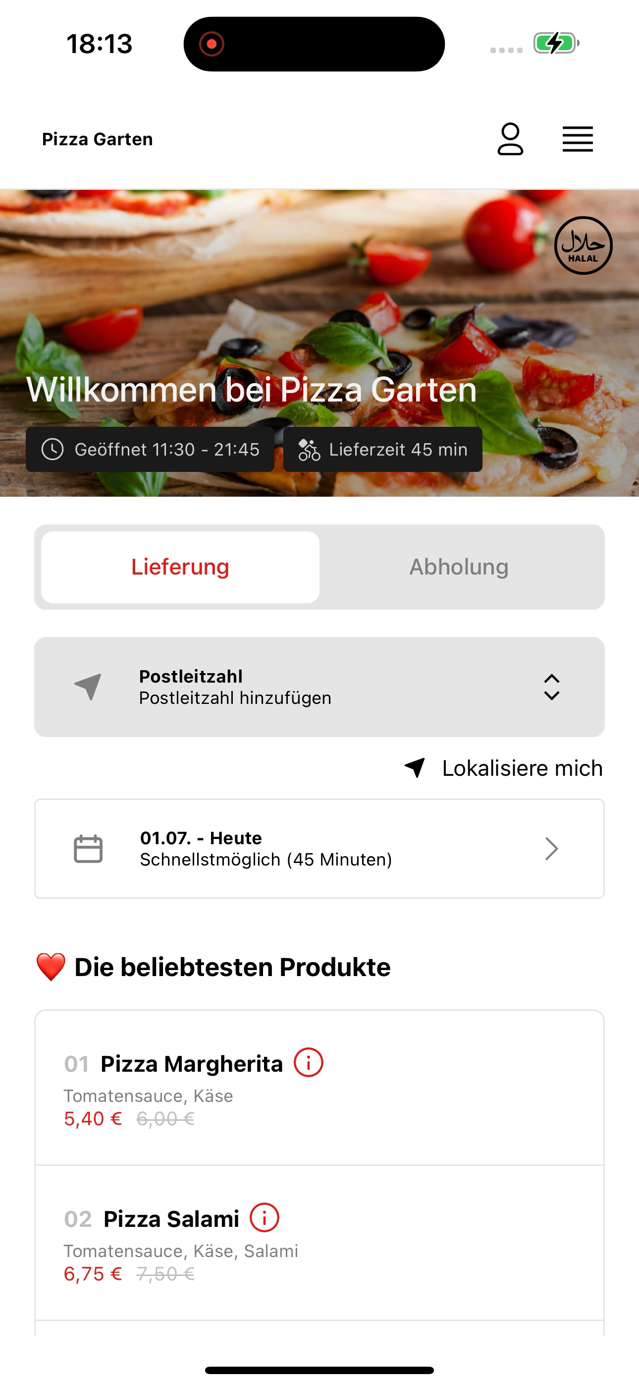 Pizza Garten