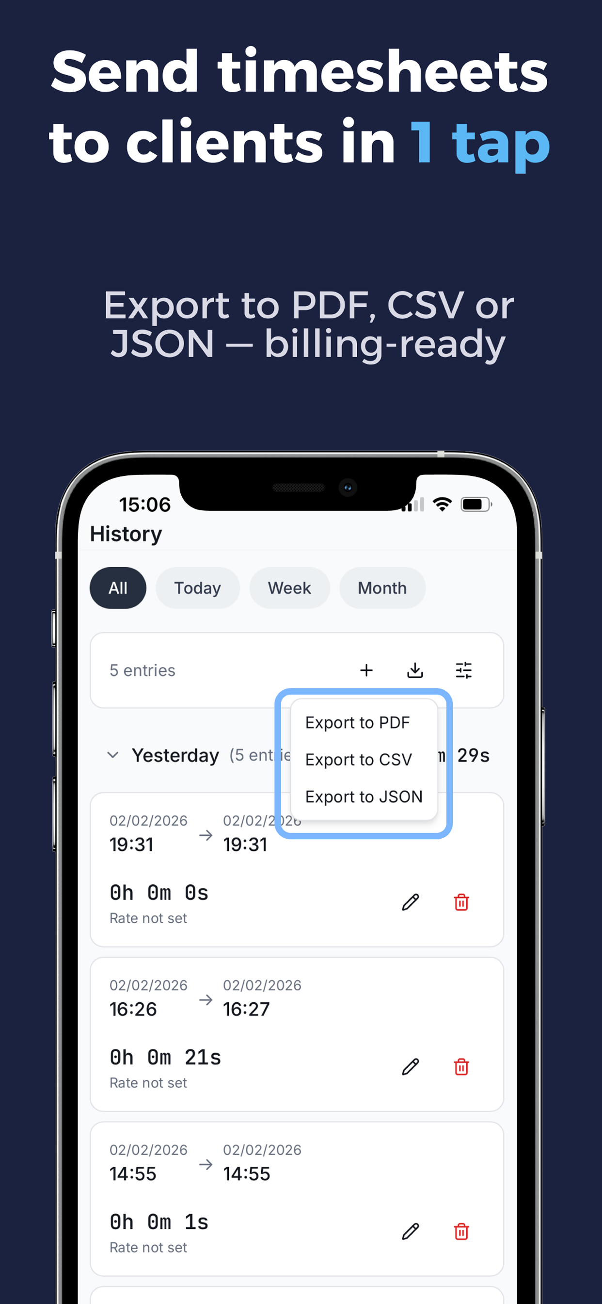 Work Hours Time Tracker screenshot 4