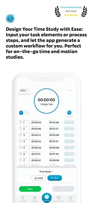 ‎Time & Motion Study Screenshot