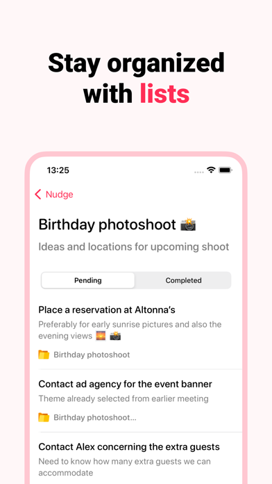 Nudge: To do list and reminder Screenshot