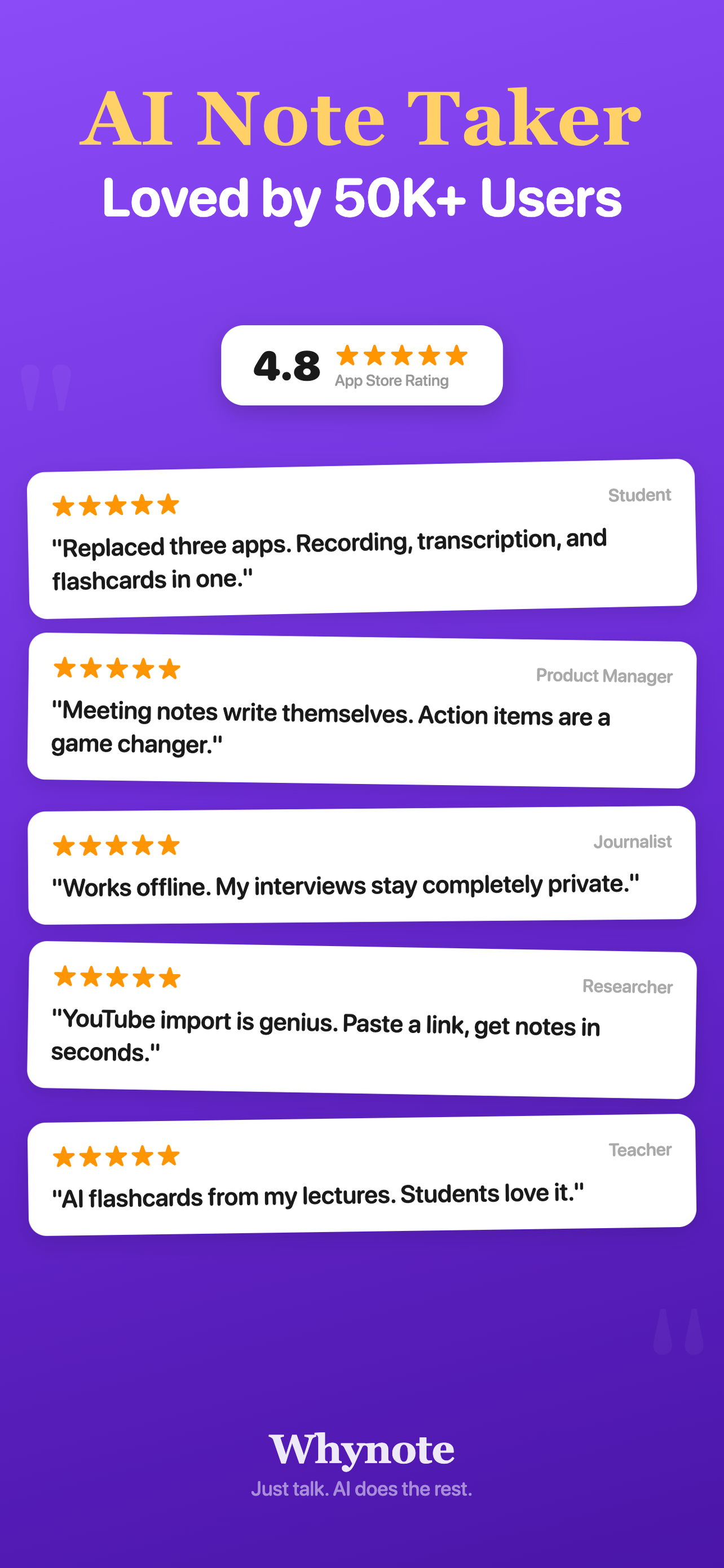 Whynote: Audio & Video to Text screenshot 6