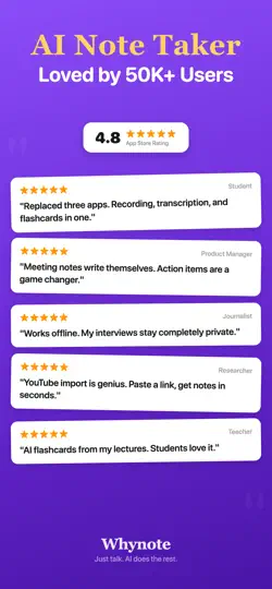 Скриншот Whynote Транскрибация, Заметки на iPhone 6