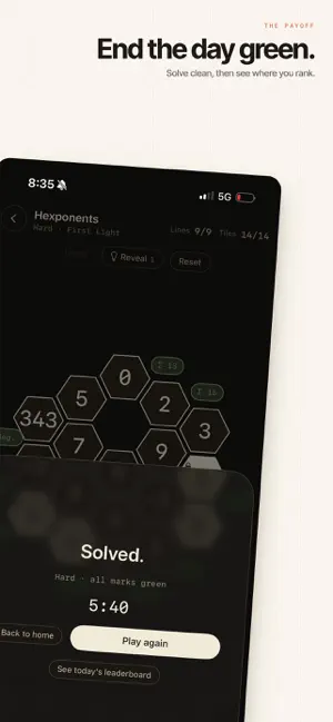 Hexponents: Daily Math Puzzle screenshot 4
