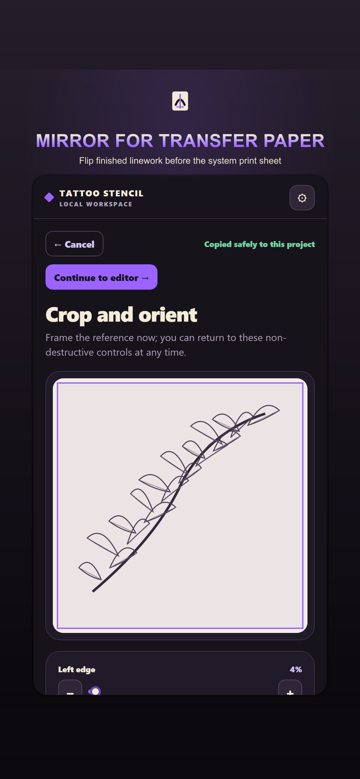 Tattoo Stencil Maker: Print screenshot 5