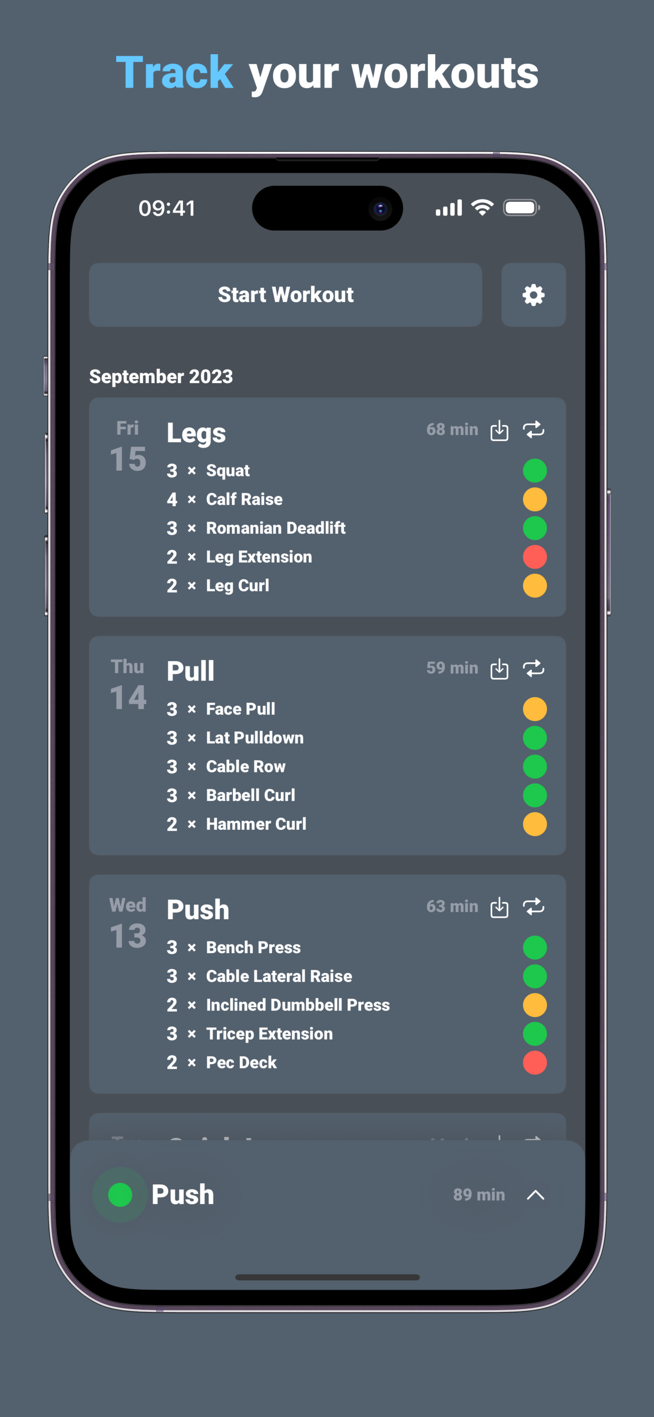 Pump - Workout Tracker