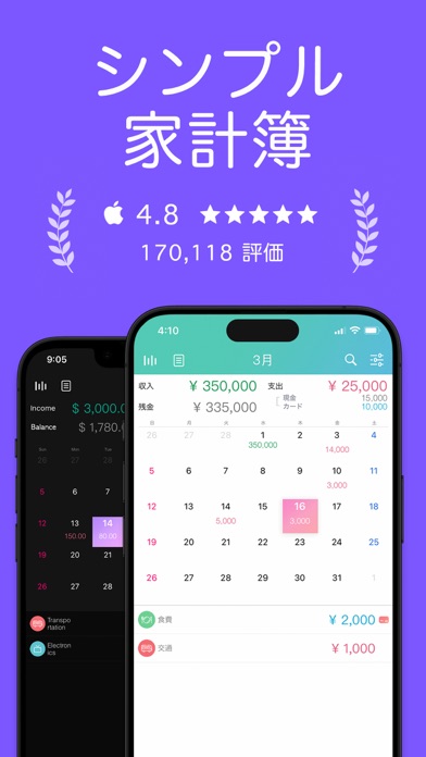 シンプル 家計簿