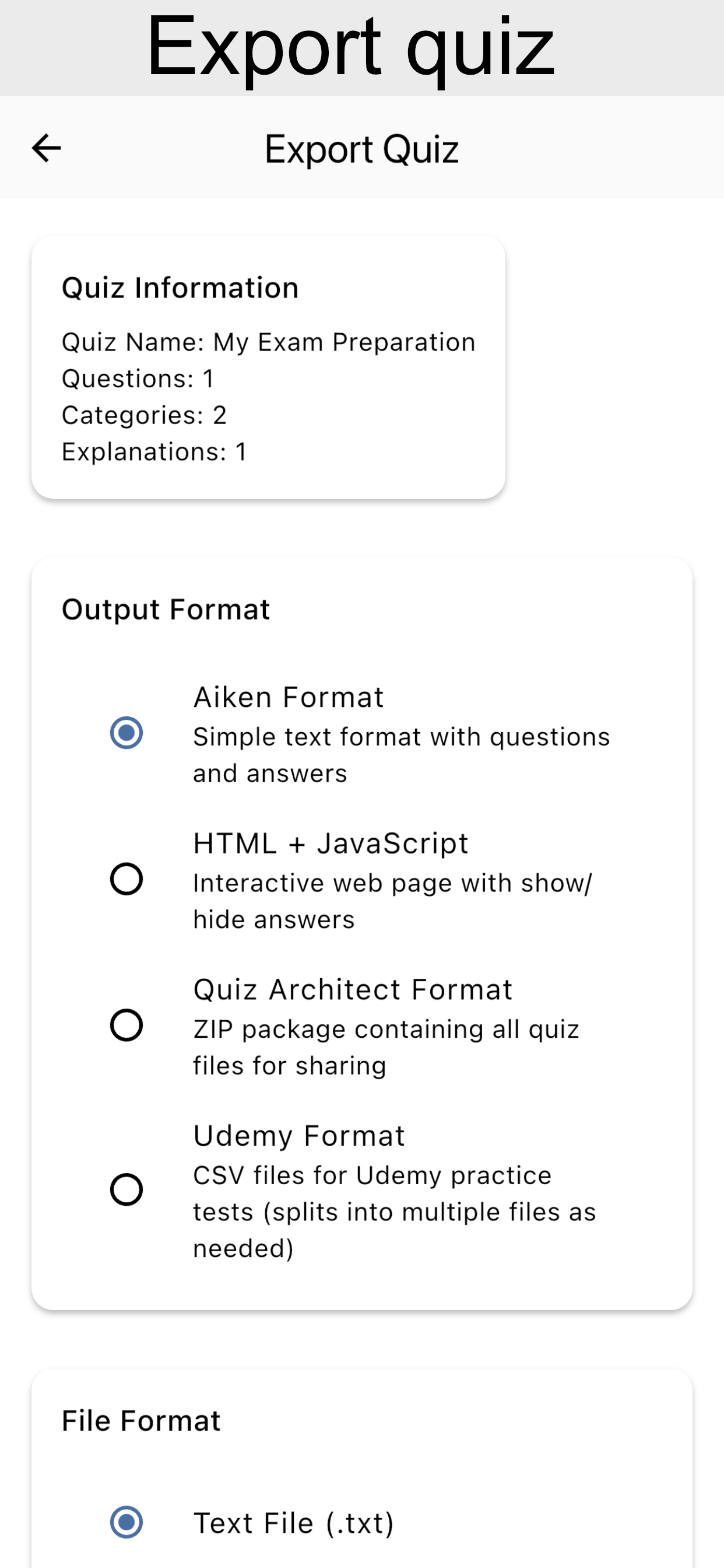 Quiz Architect