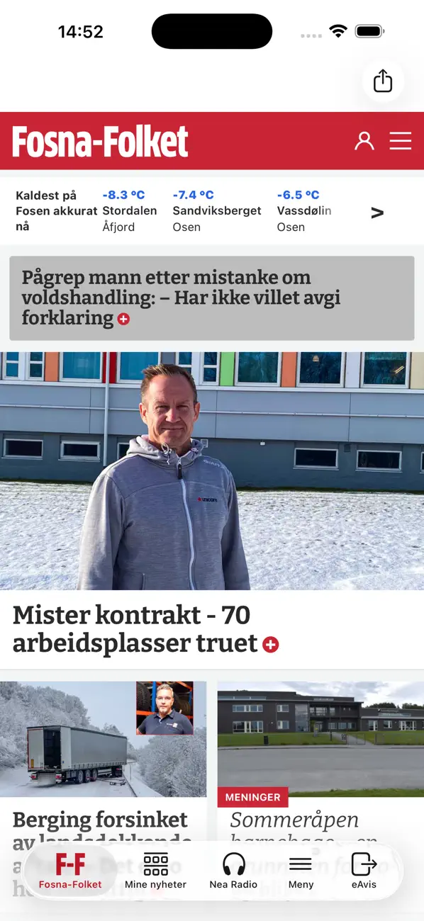 Screenshot #1 pour Fosna-Folket Nyheter