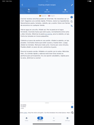 LexiLex iPad screenshot