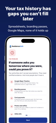 ResidenceSafe: Prove 183 Days Screenshot 2 of 8